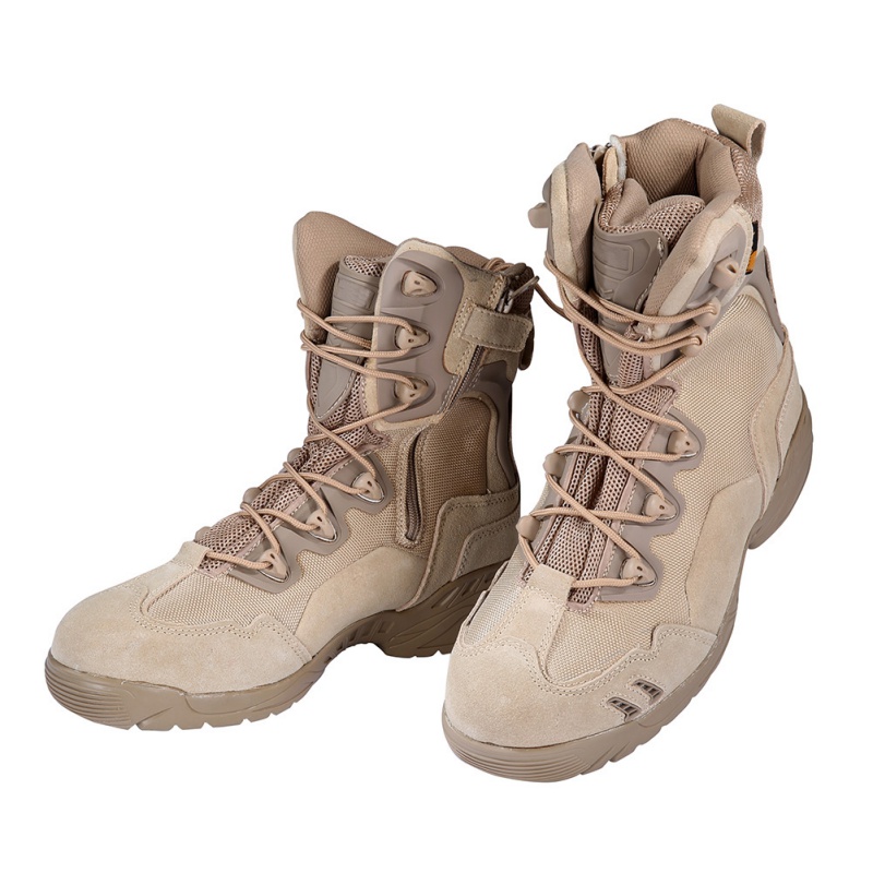 Desert Military Boot Tan Black Lightweight Leather Boots Combat ...